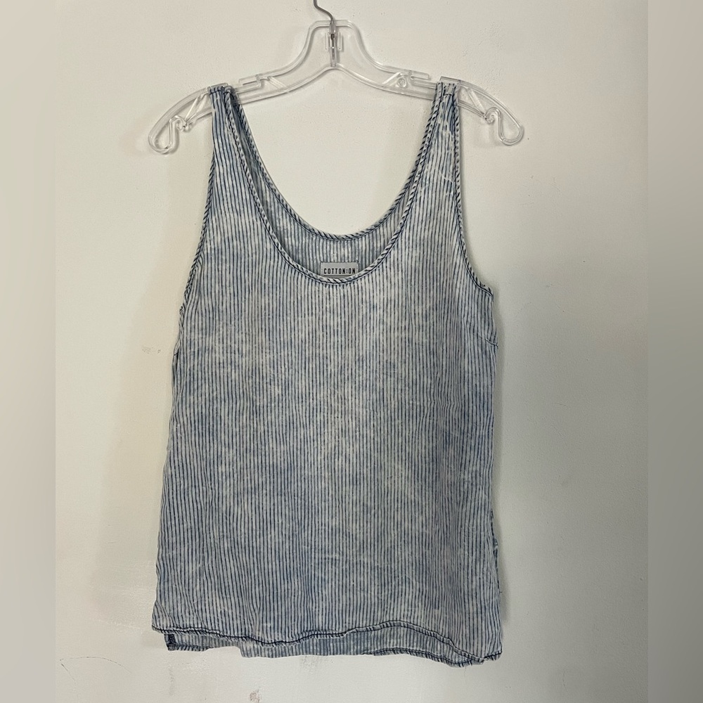Cotton On Womens Stripe Tank Blouse, Flowy, Size Small